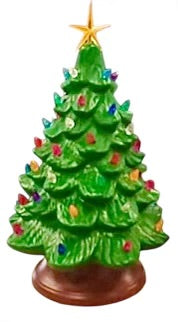 Vintage Christmas Ceramic Lighted Tree