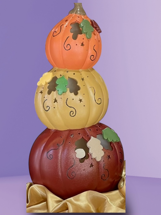 Stacked Ceramic Halloween/Fall Pumpkins
